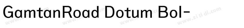 GamtanRoad Dotum Bol字体转换